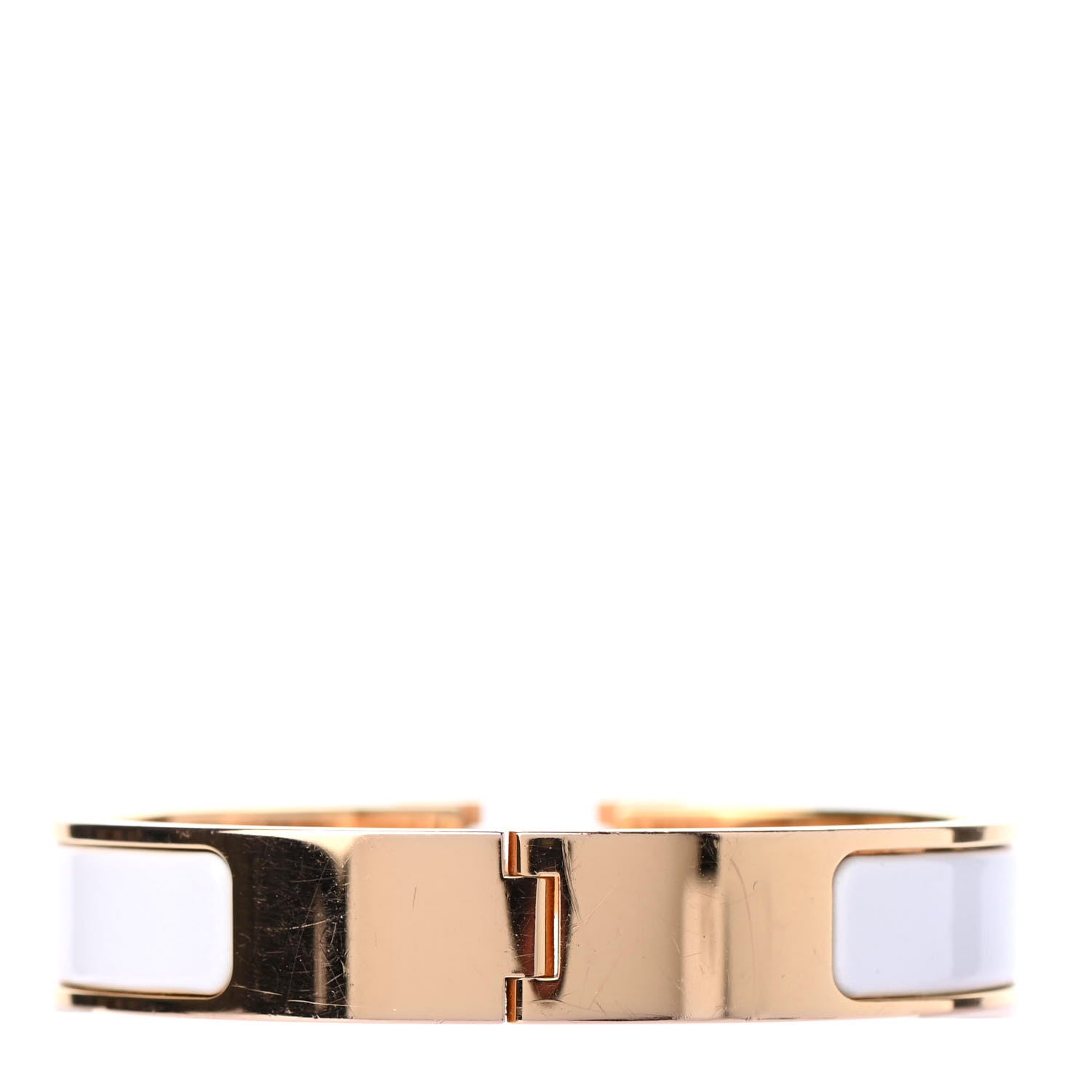 Hermes Enamel Narrow Clic Clac H Bracelet PM White 2 of 3