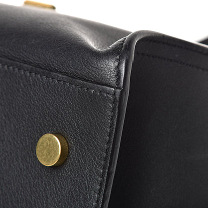 Saint Laurent Calfskin Small Monogram Cabas Black 22 of 24
