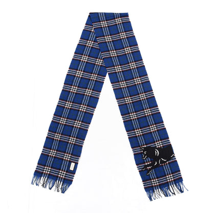 Gucci Wool Wolf Check Scarf Blue 4 of 4