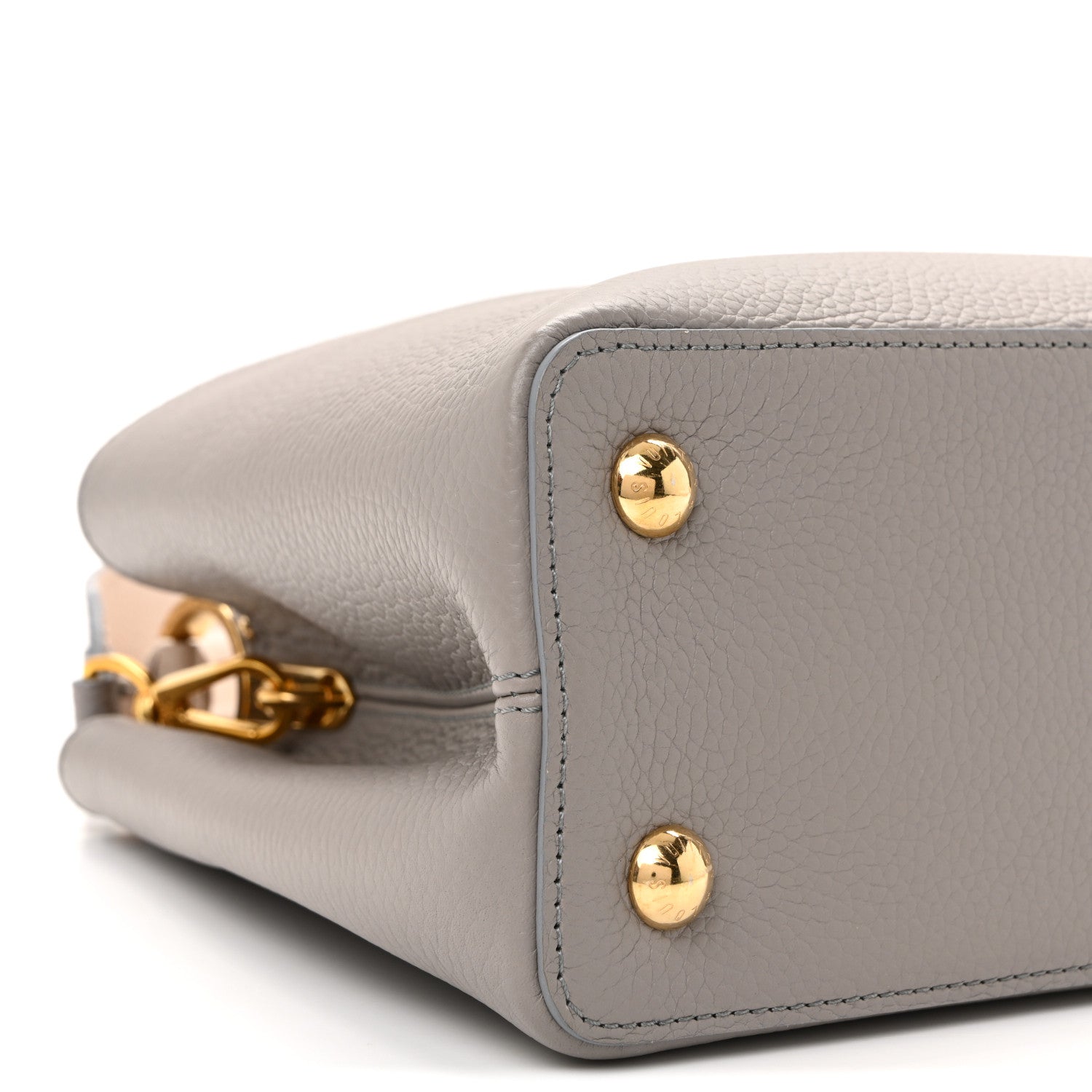 Louis Vuitton Taurillon Capucines MM Steeple Gray 8 of 9