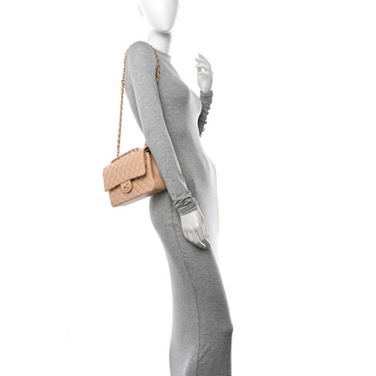 Chanel Lambskin Quilted Medium Double Flap Beige 2 of 11