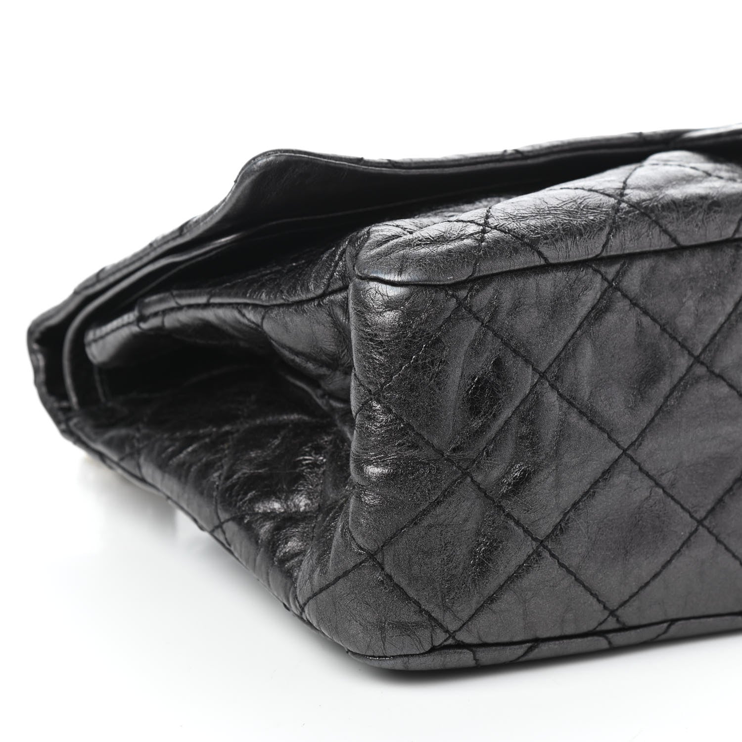 Chanel Metallic Aged Calfskin Quilted 2.55 Reissue 227 Flap Black 9 of 10