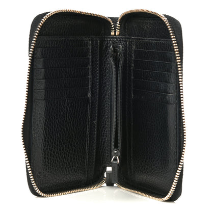 Gucci Pebbled Calfskin Zip Around Wallet Black 11 of 15