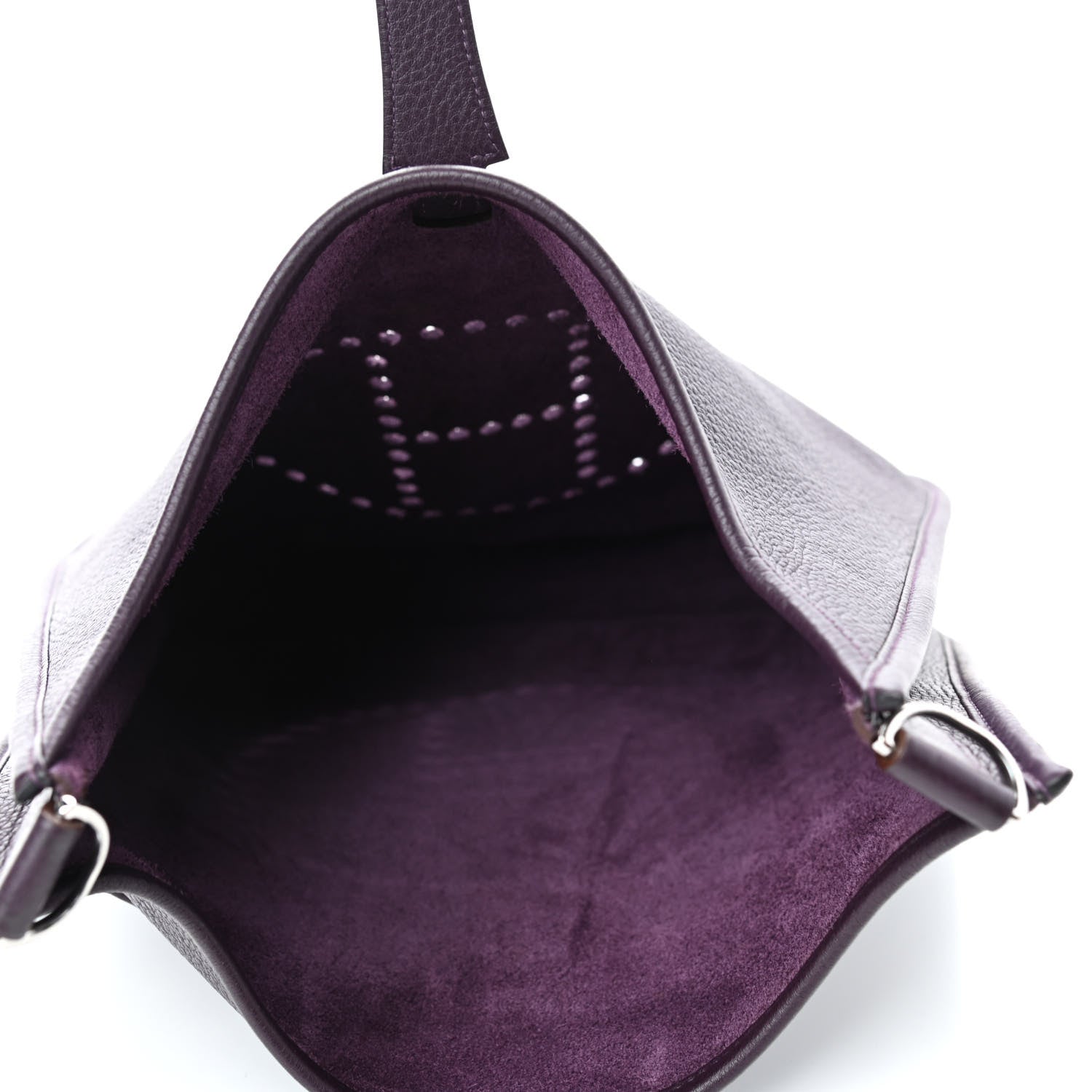Hermes Taurillon Clemence Evelyne III GM Raisin 4 of 4