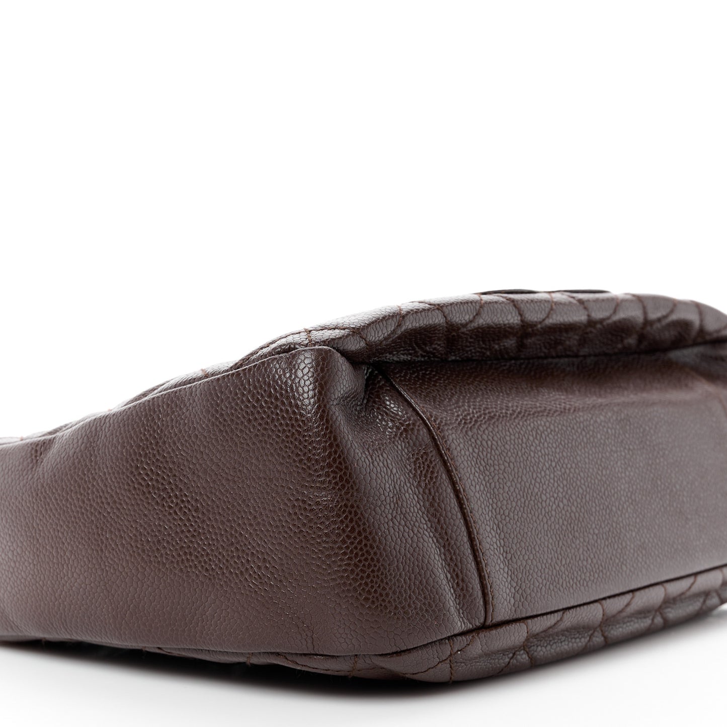 Caviar Quilted Timeless CC Shoulder Bag Brown