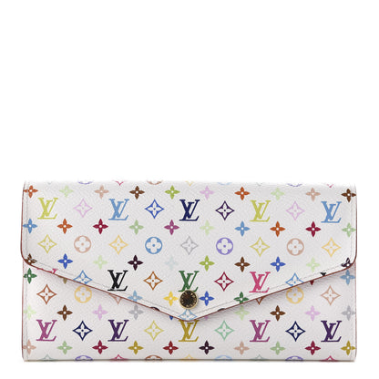 Louis Vuitton Multicolor Sarah Wallet NM White Litchi 1 of 9