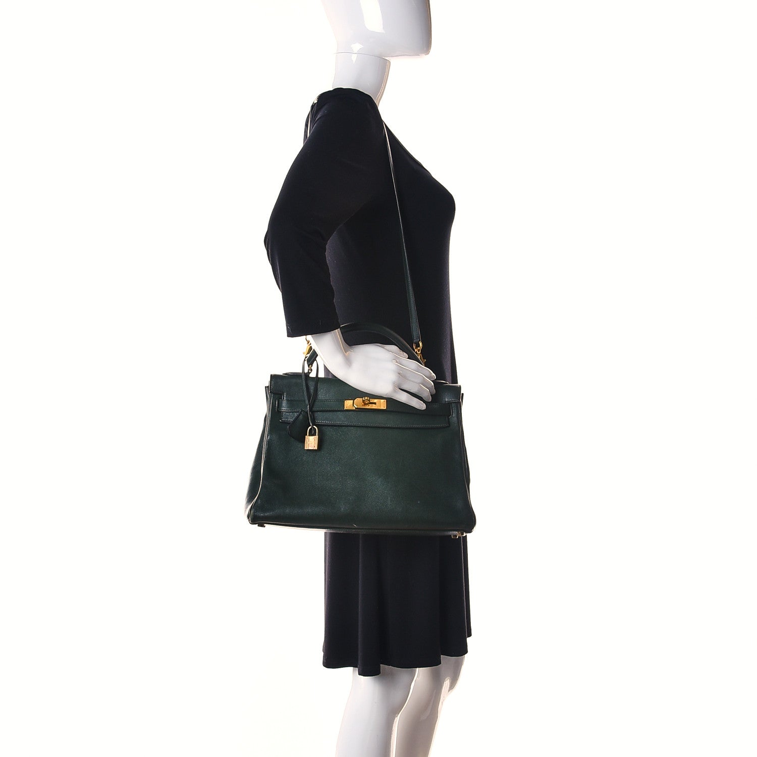 Hermes Gulliver Kelly Retourne 32 Vert Fonce 2 of 9