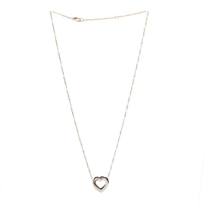 Cartier 18K Pink Yellow White Gold Diamond Trinity Heart Pendant Necklace 3 of 7