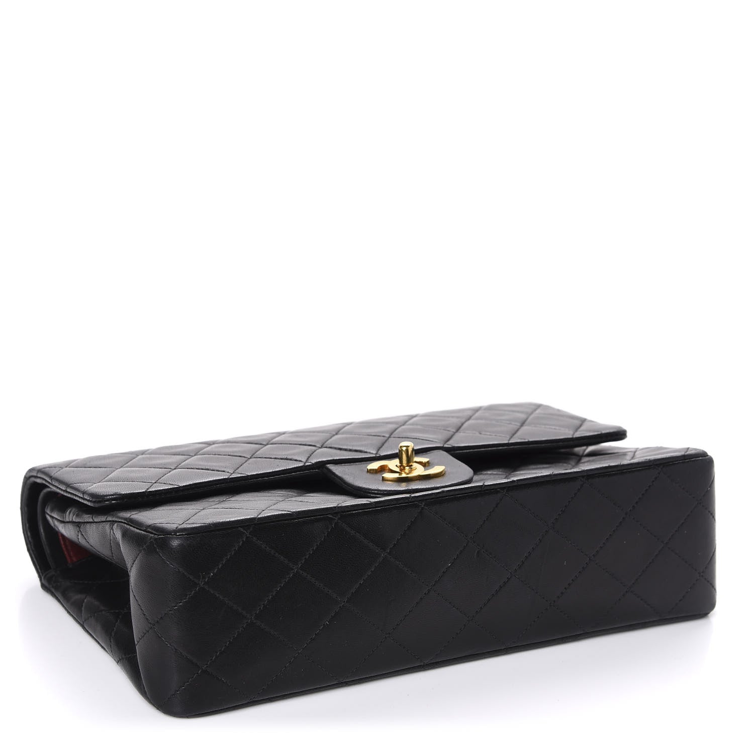 Chanel Lambskin Quilted Medium Double Flap Black 4 of 10
