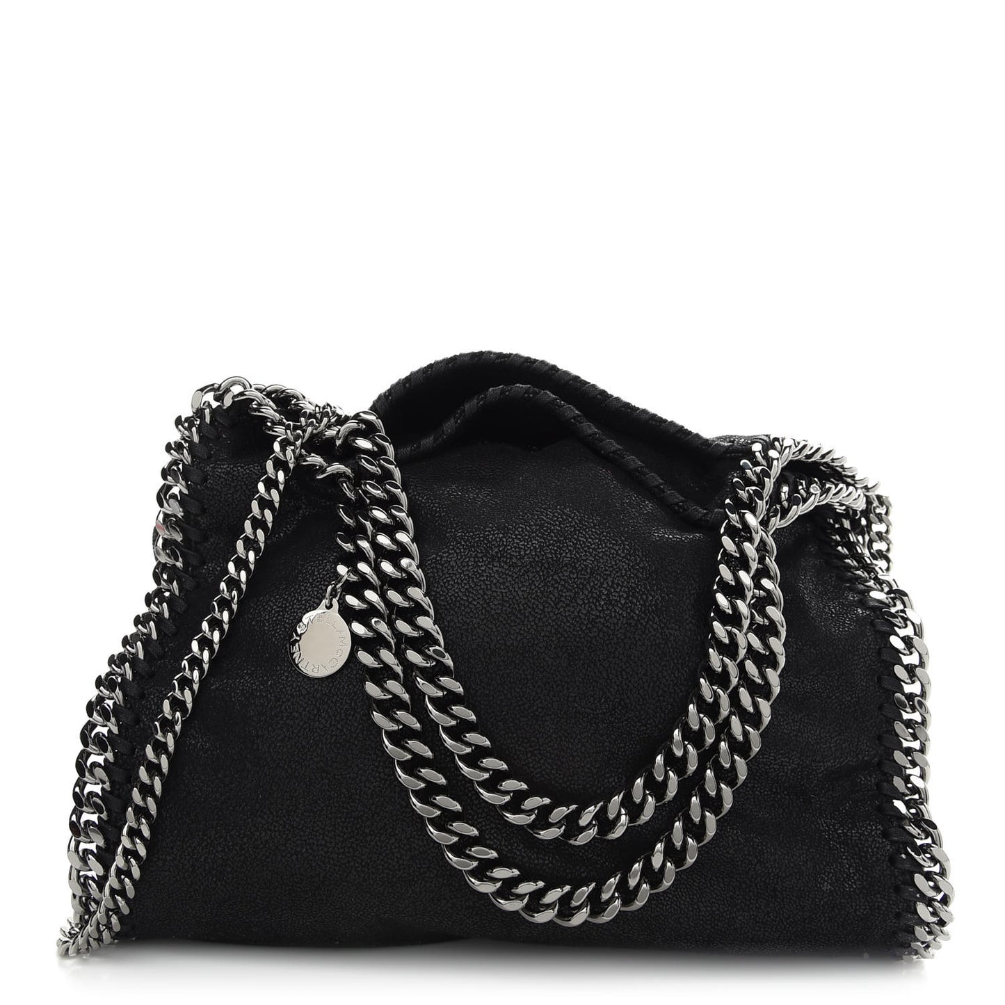 Shaggy Deer Mini Falabella Fold Over Tote Black