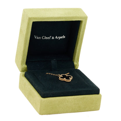Van Cleef & Arpels 18K Rose Gold Gray Mother of Pearl Vintage Alhambra Pendant Necklace 7 of 7