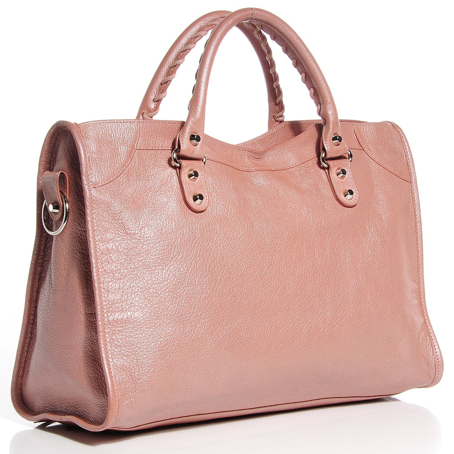 Pearlescent Goatskin Classic Palladium Hardware City Rose Rose Light