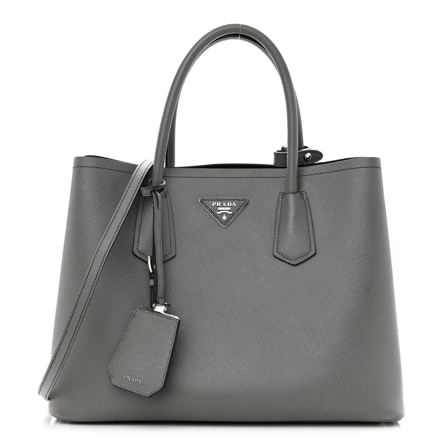 Saffiano Cuir Medium Double Bag Marmo