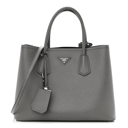 Prada Saffiano Cuir Medium Double Bag Marmo 1 of 13