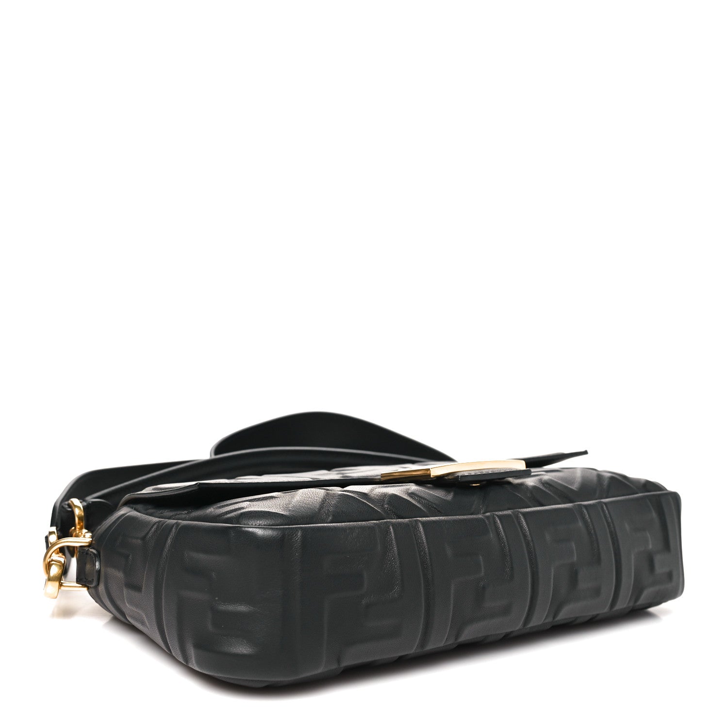 Fendi Nappa FF 1974 Embossed Baguette Black 4 of 10