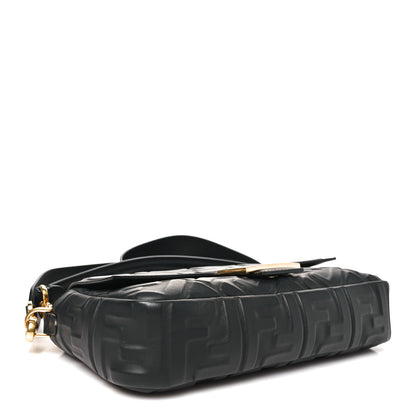 Fendi Nappa FF 1974 Embossed Baguette Black 4 of 10