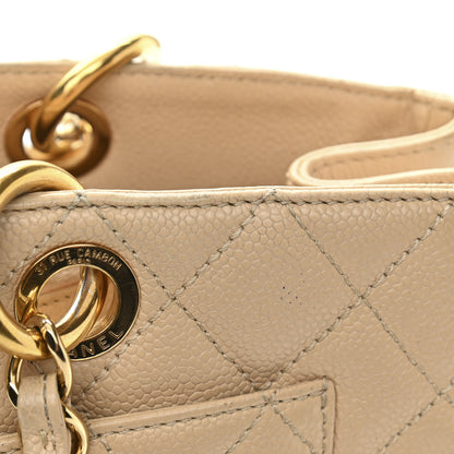 Chanel Caviar Quilted Grand Shopping Tote GST Beige Clair 12 of 15