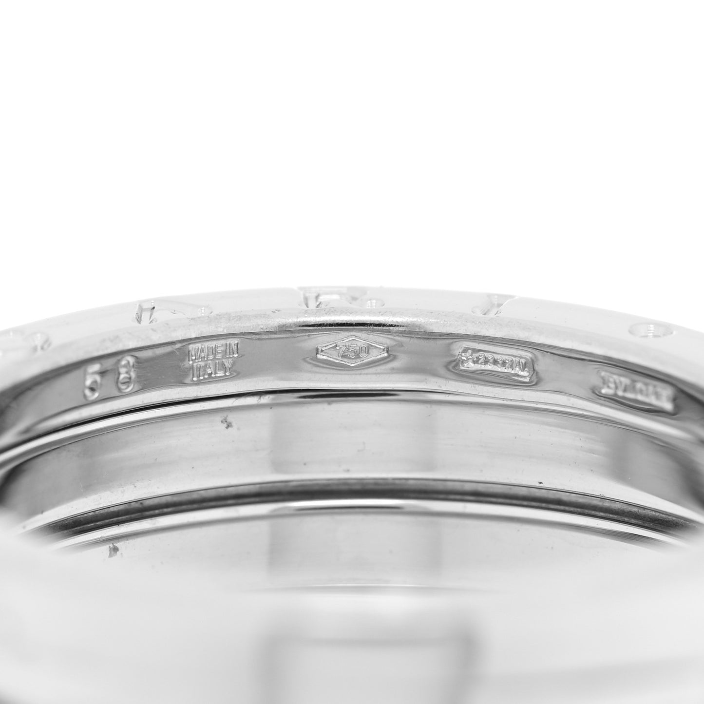 18K White Gold B.Zero1 Two-Band Ring 58 8.25