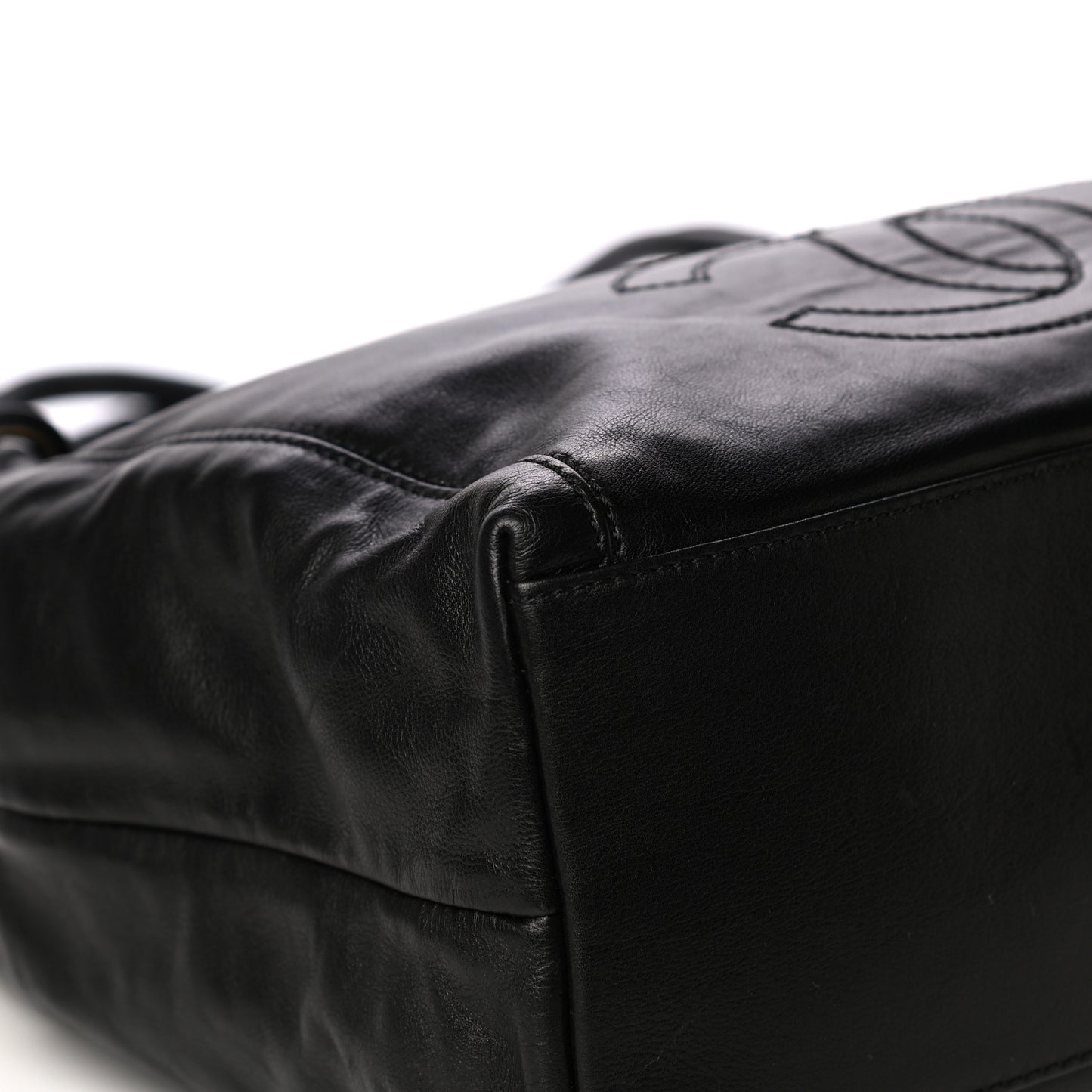 Lambskin CC Tassel Shoulder Bag Black