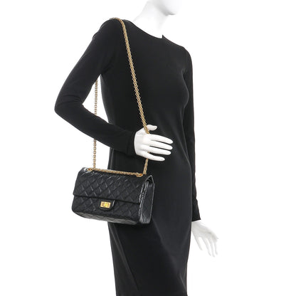 Chanel Aged Calfskin Quilted 2.55 Reissue 225 Flap Black 2 of 8