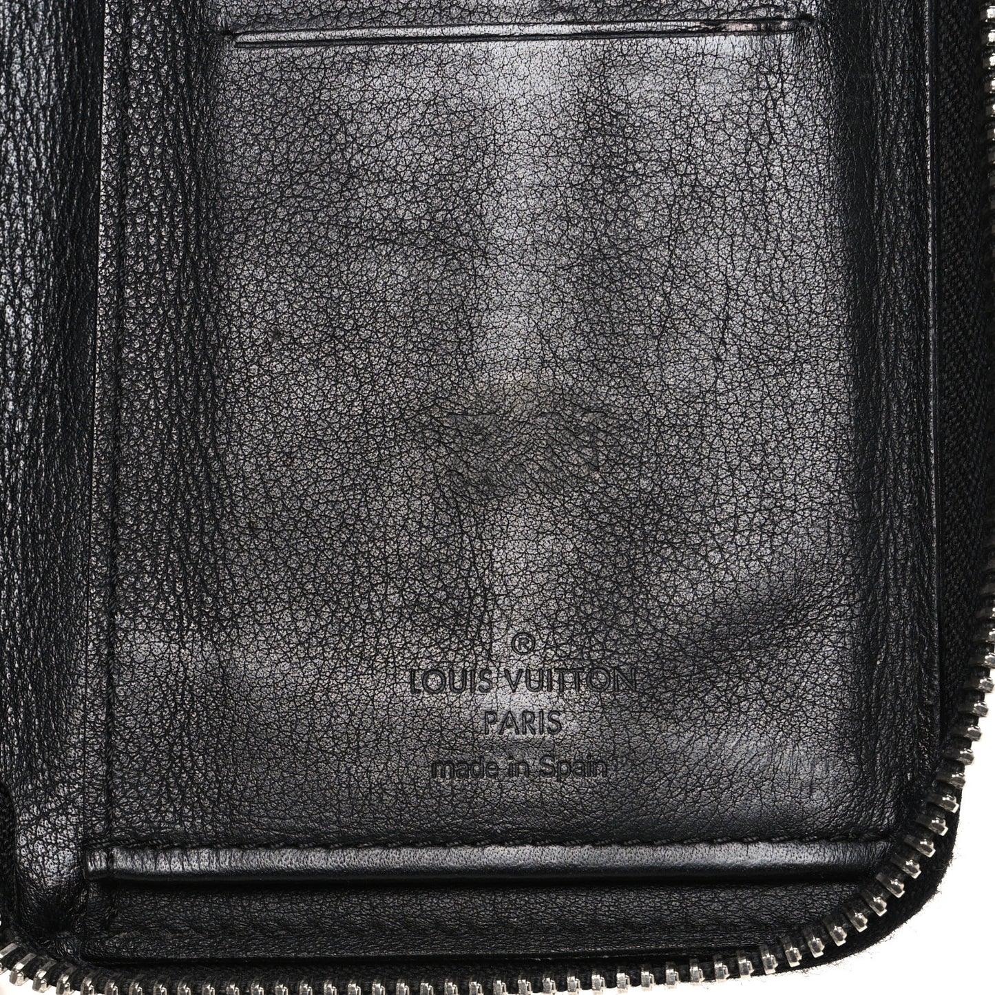 Taurillon Vertical Zippy Wallet Black