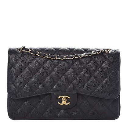 Chanel Caviar Quilted Jumbo Double Flap Black 1 of 10