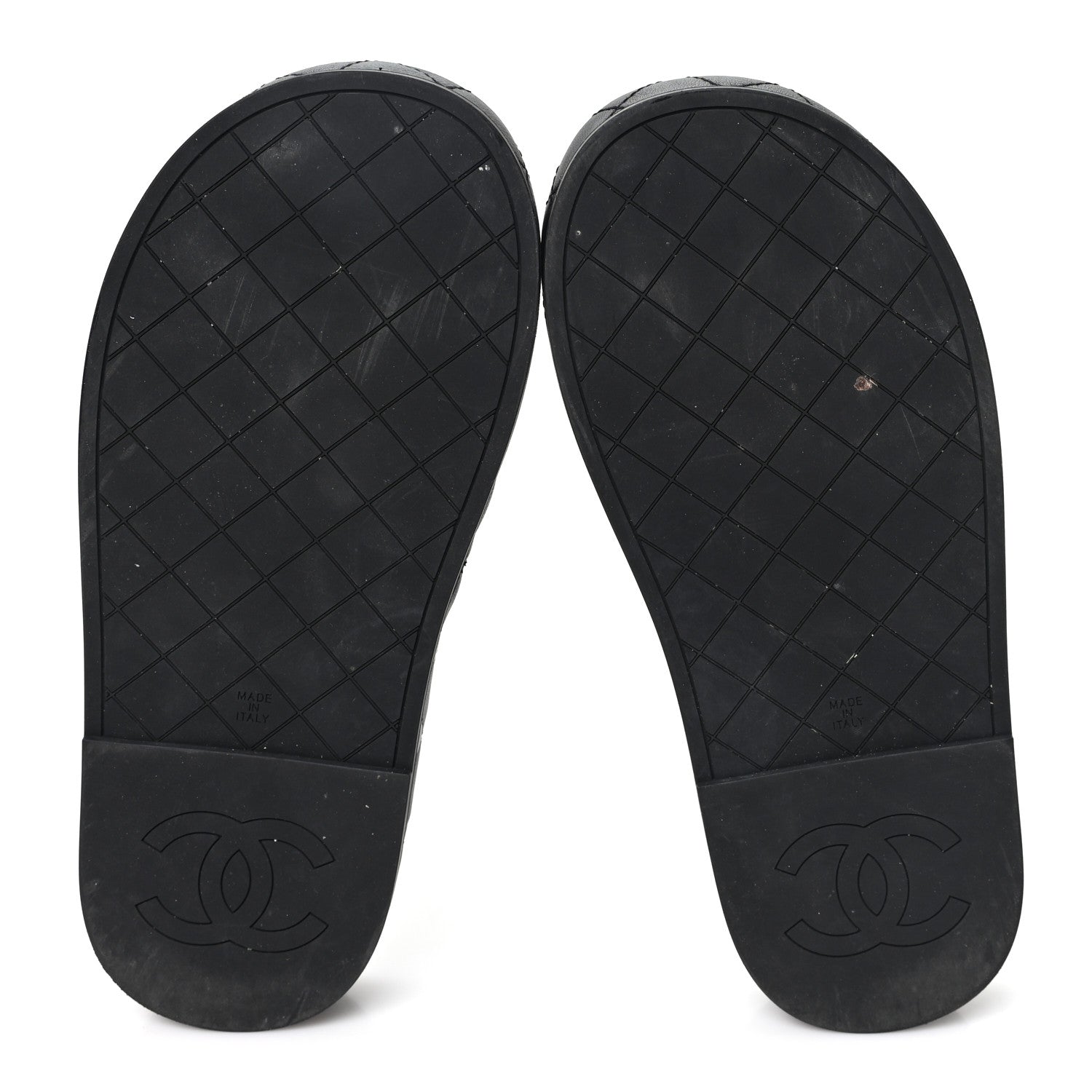 Chanel Lambskin Quilted CC Mules Sandals 37 Black 6 of 9