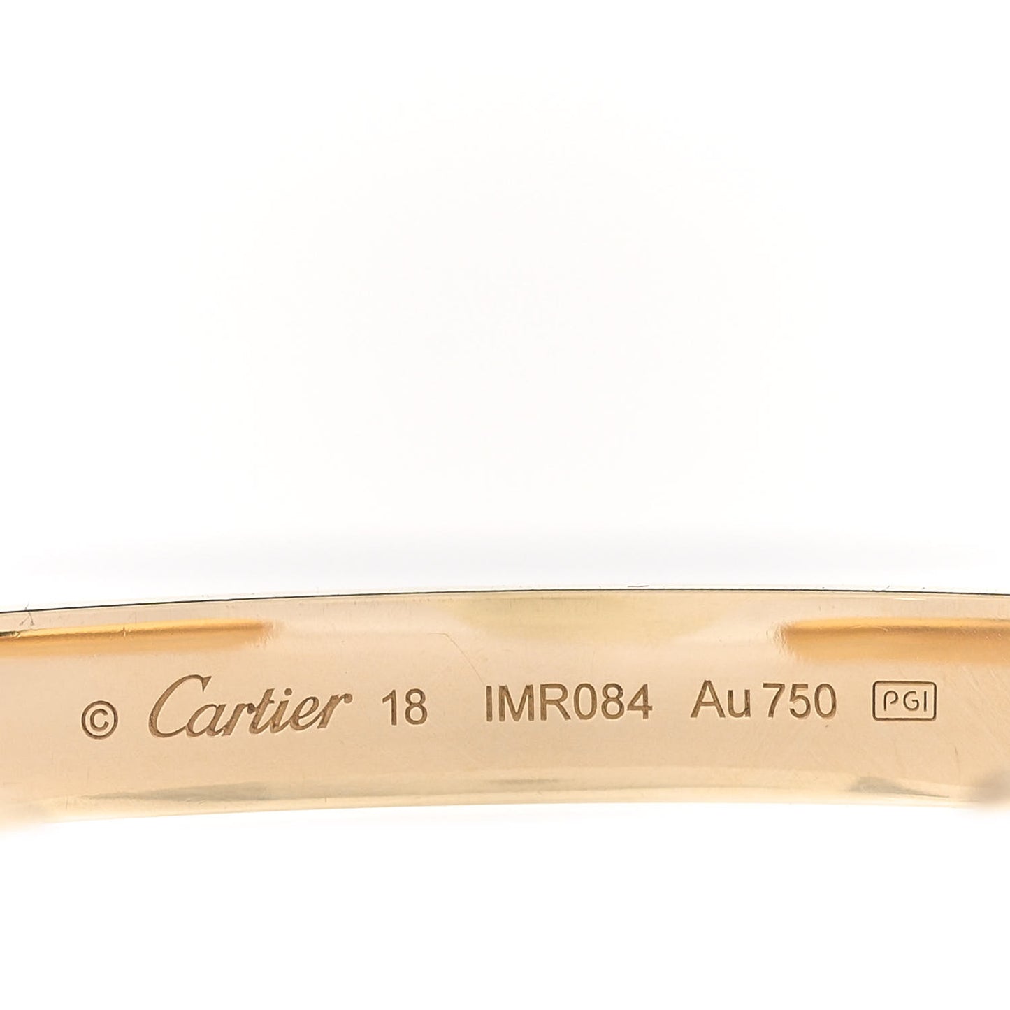 18K Yellow Gold LOVE Cuff Bracelet 18