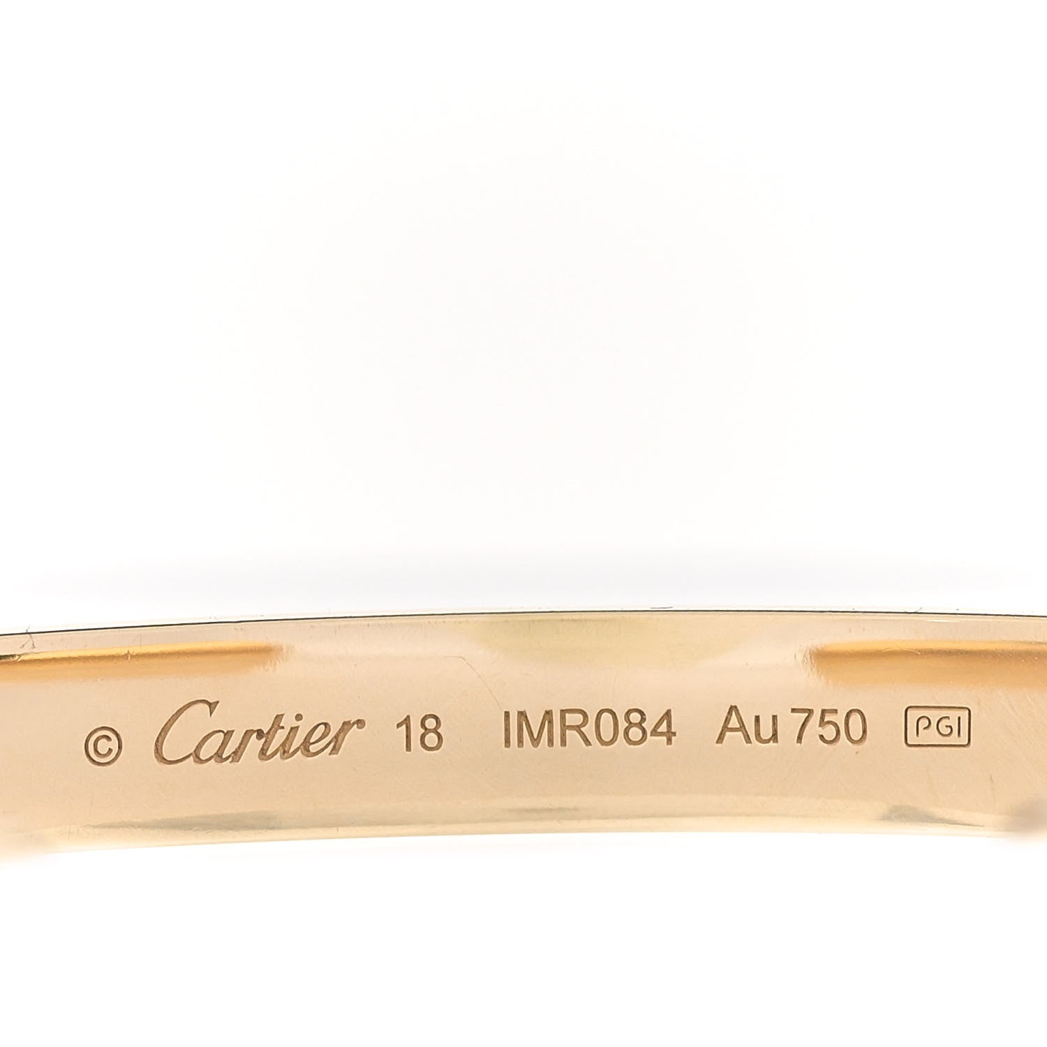 Cartier 18K Yellow Gold LOVE Cuff Bracelet 18 4 of 5