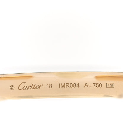 Cartier 18K Yellow Gold LOVE Cuff Bracelet 18 4 of 5