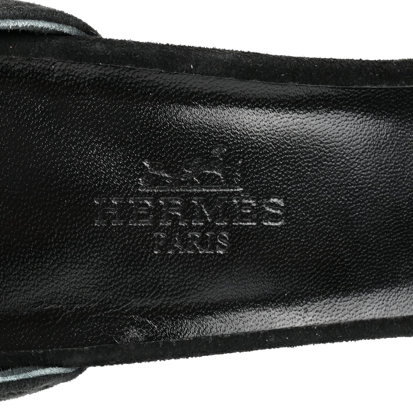Suede Goatskin Crystal Premiere 70 Sandals 37 Black
