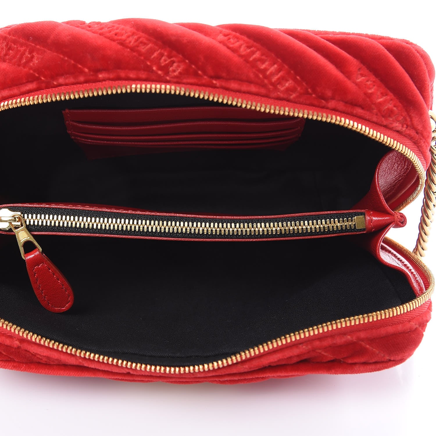 Balenciaga Velvet Logo Matelasse BB XS Reporter Bag Red 5 of 11