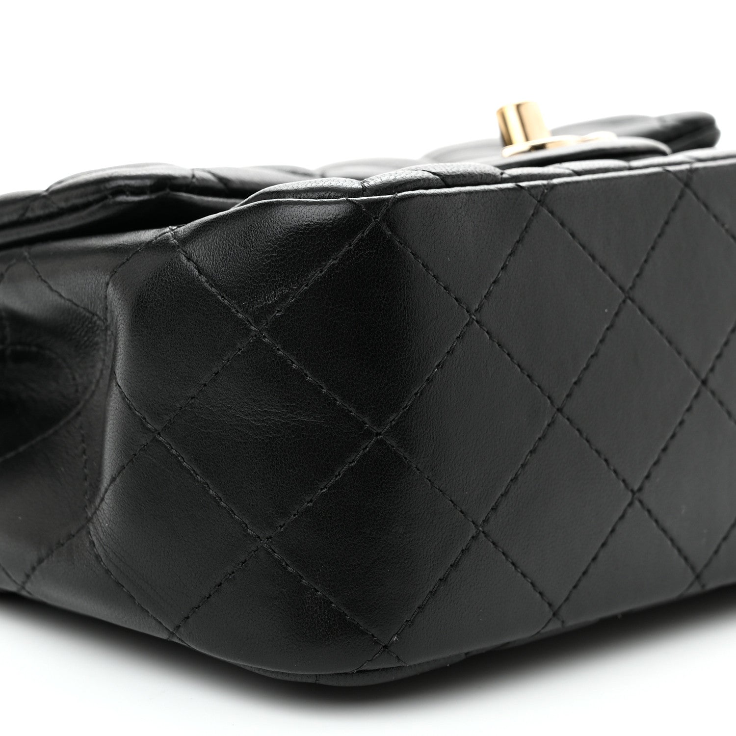Chanel Lambskin Quilted Mini Square Flap Black 9 of 11