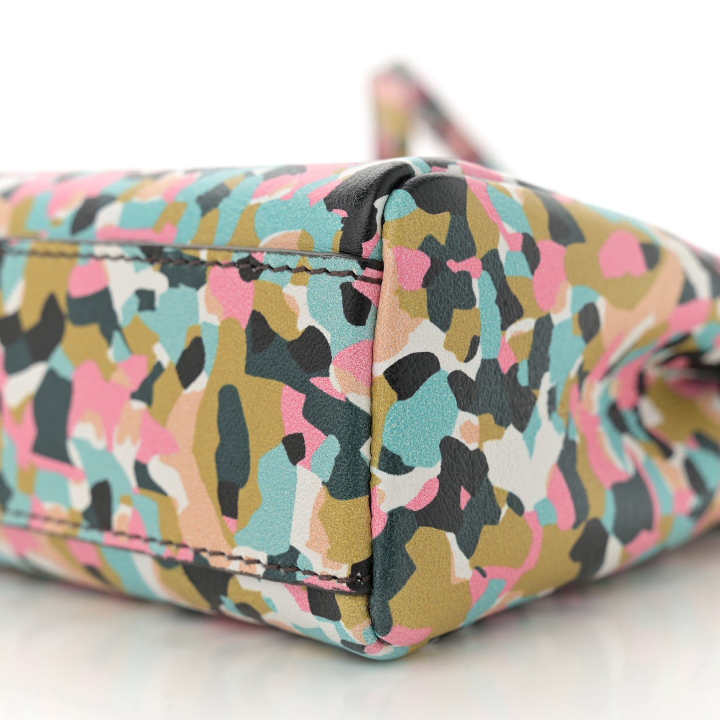 Vitello Seta Granite Micro Peekaboo Iconic Satchel Multicolor