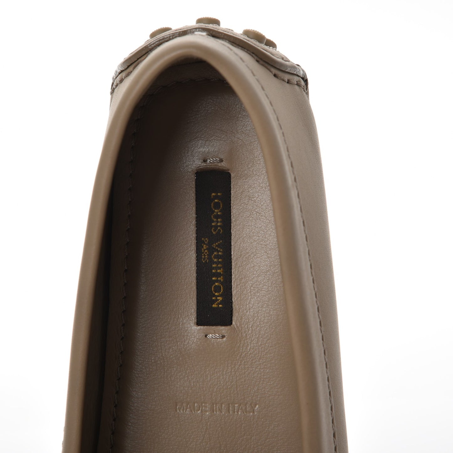 Calfskin Oxford Loafers 36 Beige White