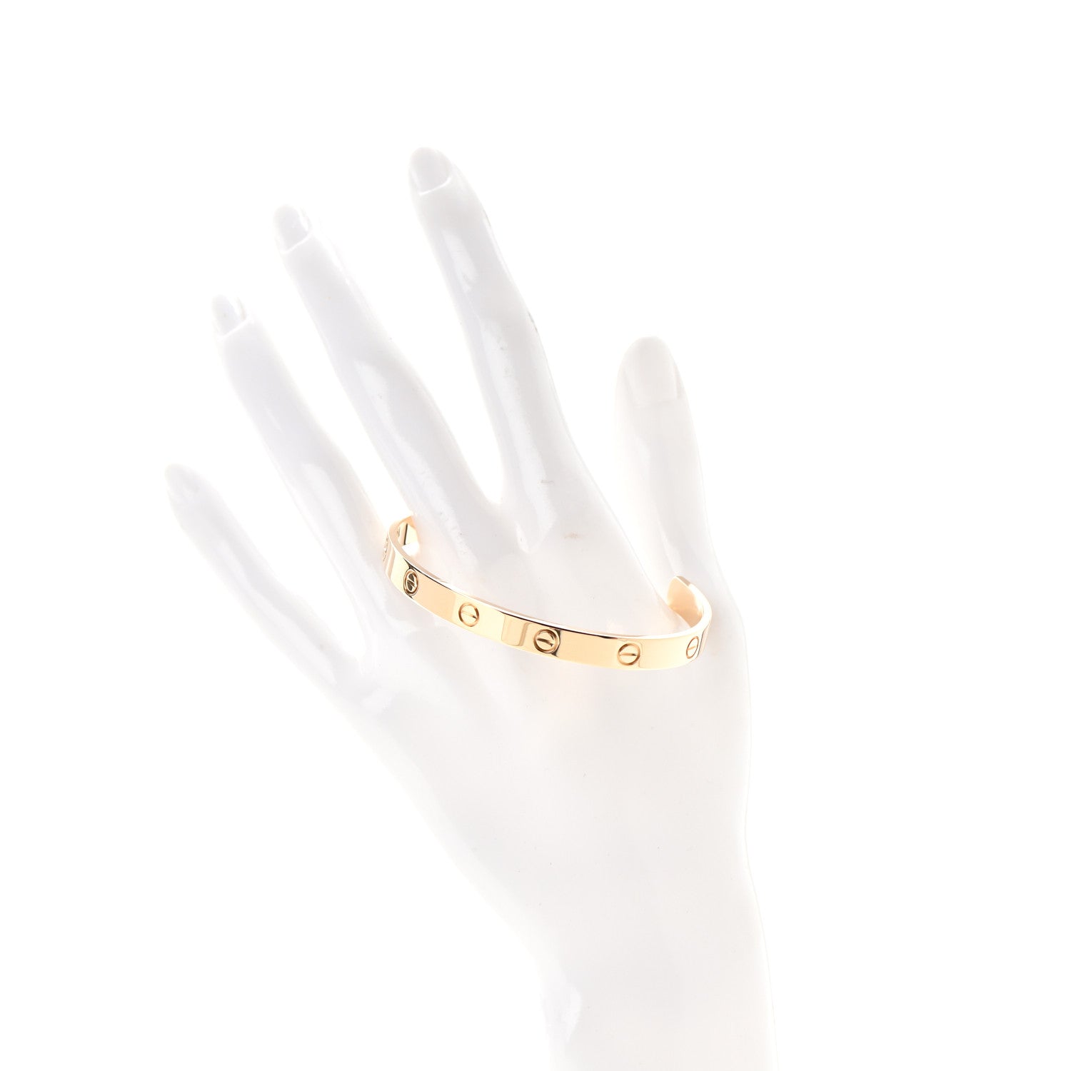 Cartier 18K Yellow Gold LOVE Cuff Bracelet 19 2 of 5