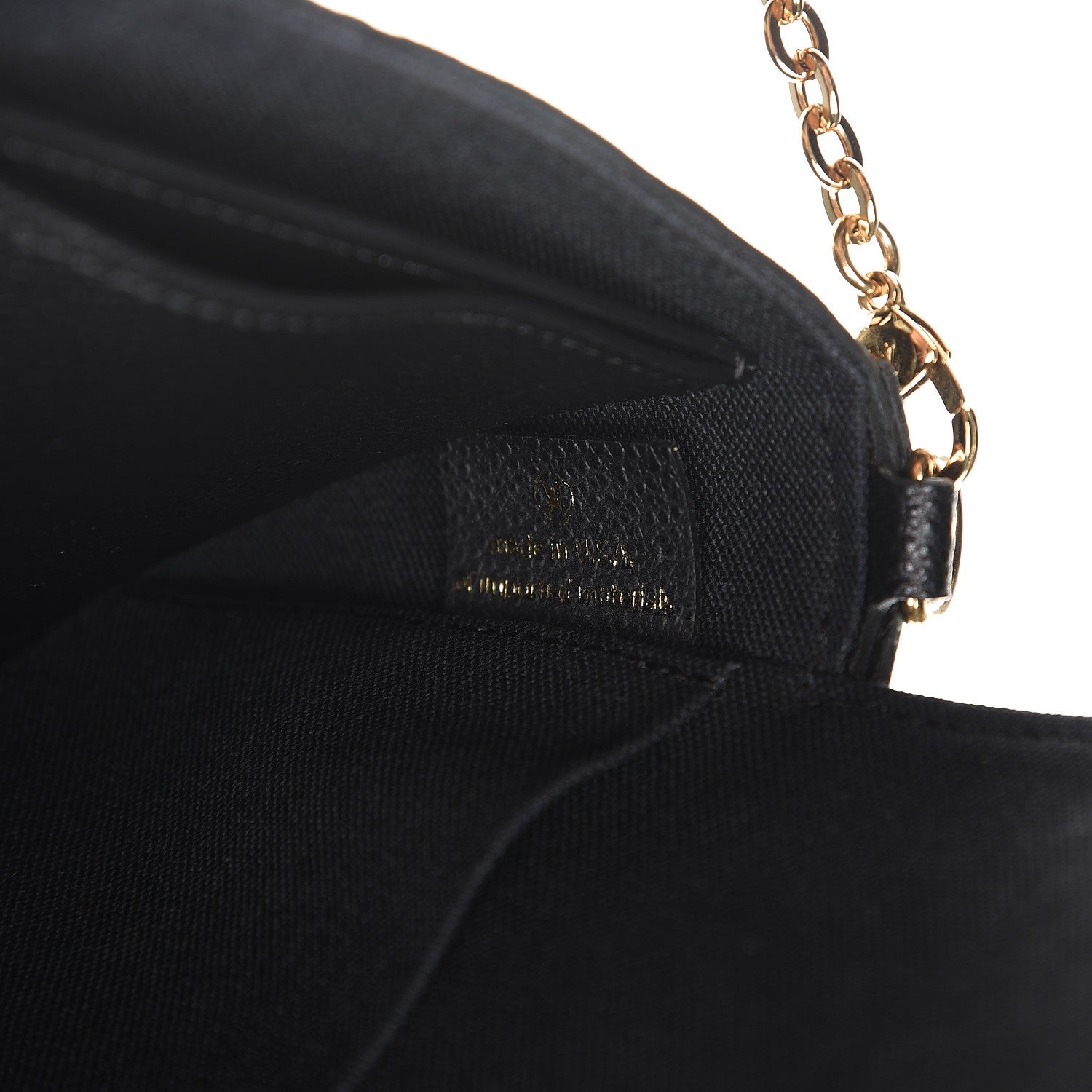 Louis Vuitton Empreinte Pochette Felicie Chain Wallet Black 8 of 11
