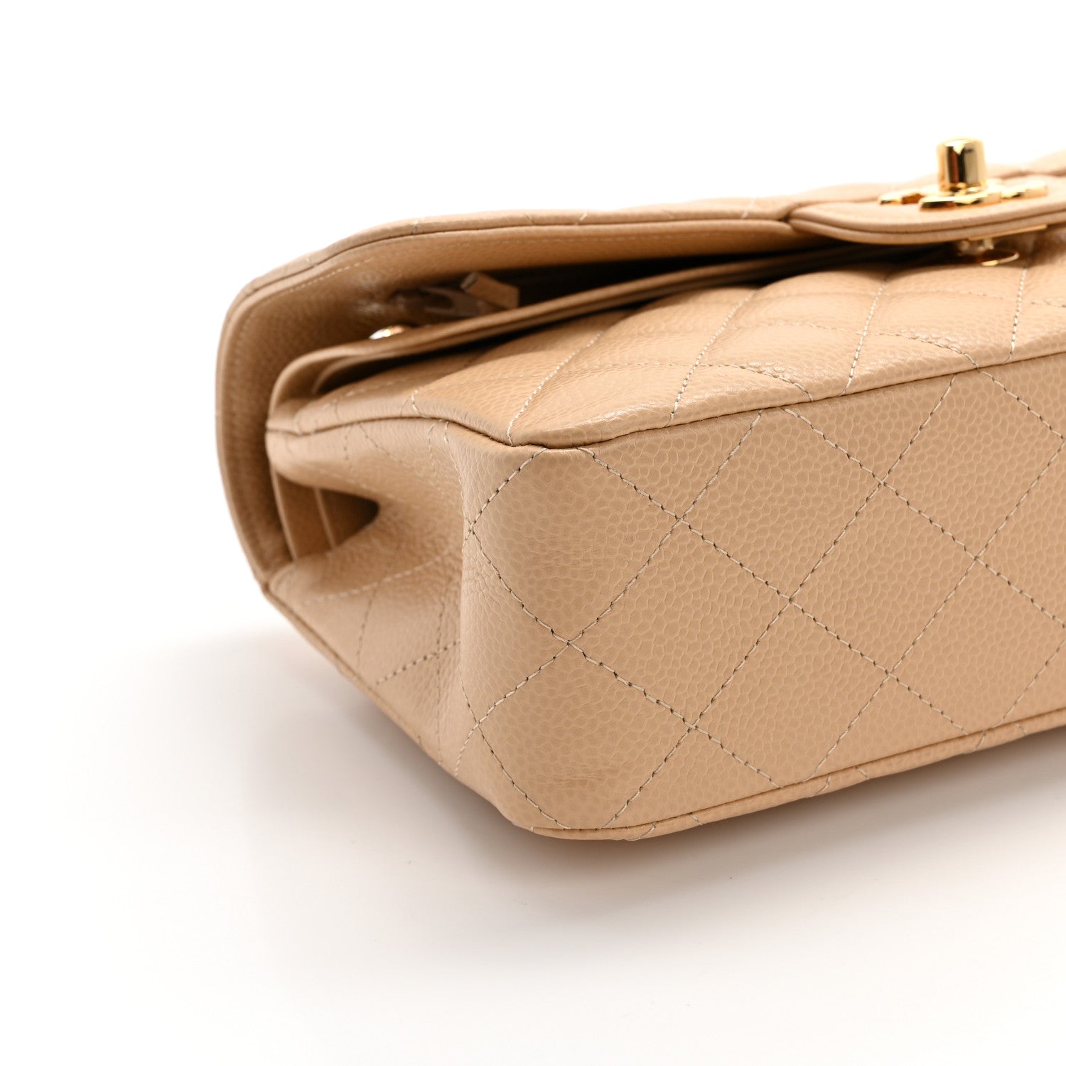 Chanel Caviar Quilted Small Double Flap Beige 9 of 13