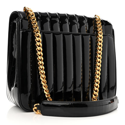 Saint Laurent Patent Matelasse Monogram Large Vicky Chain Bag Black 3 of 11