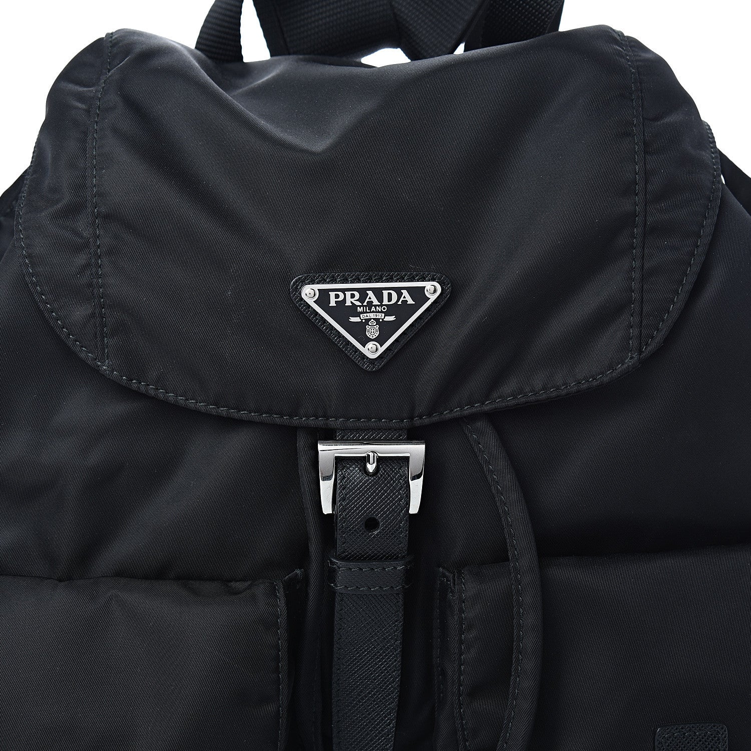 Prada Nylon Vela Medium Backpack Black 9 of 11