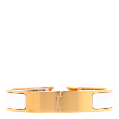 Hermes Enamel Narrow Clic Clac H Bracelet PM White 4 of 7