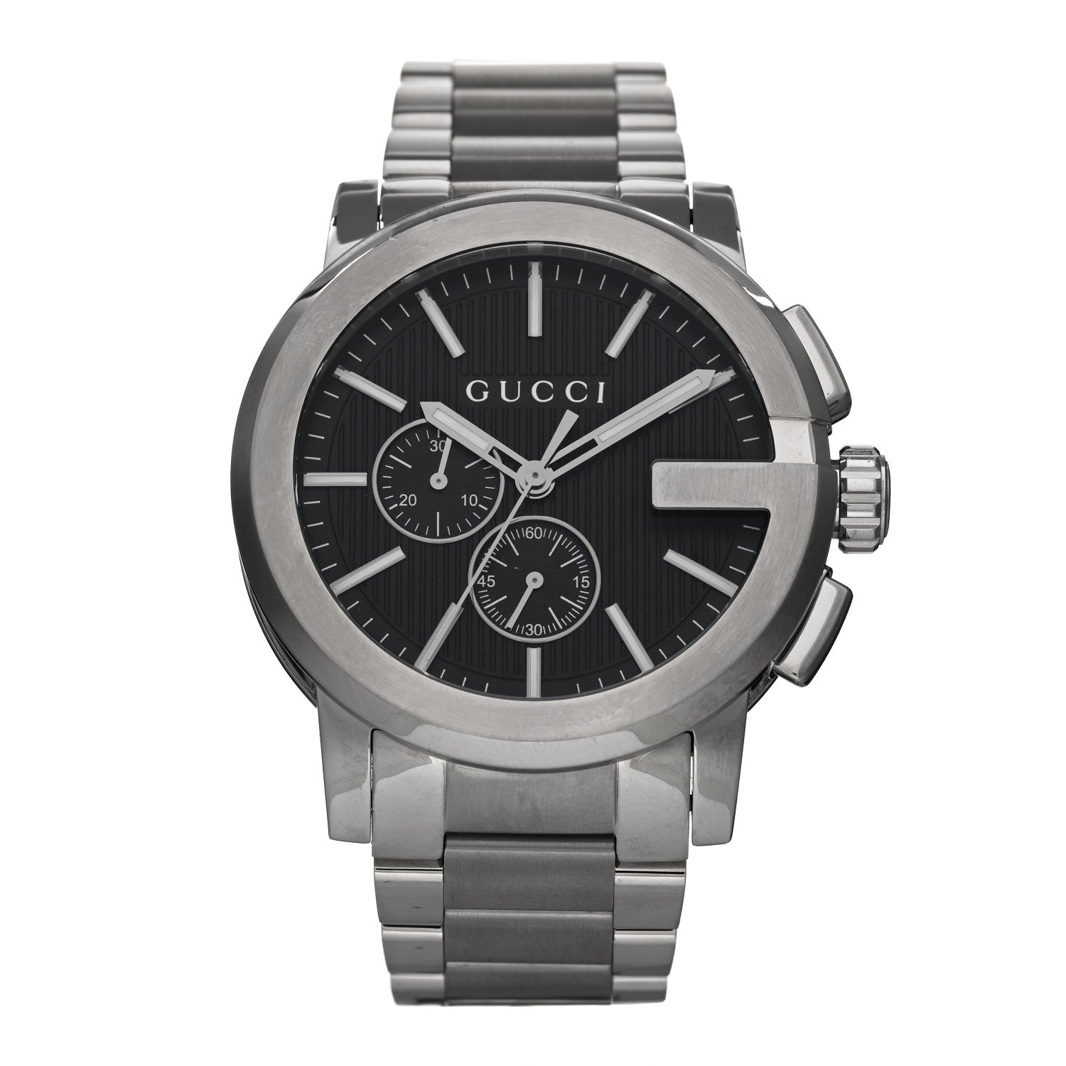 Gucci Stainless Steel 44mm G-Chrono Quartz Watch Black 1 of 4