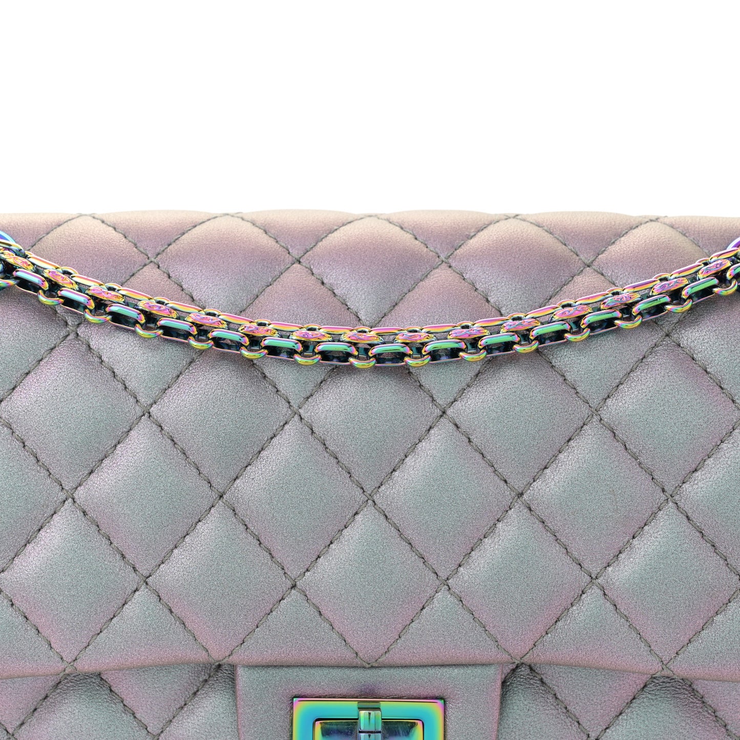 Iridescent Lambskin Quilted 2.55 Reissue 225 Flap Light Purple