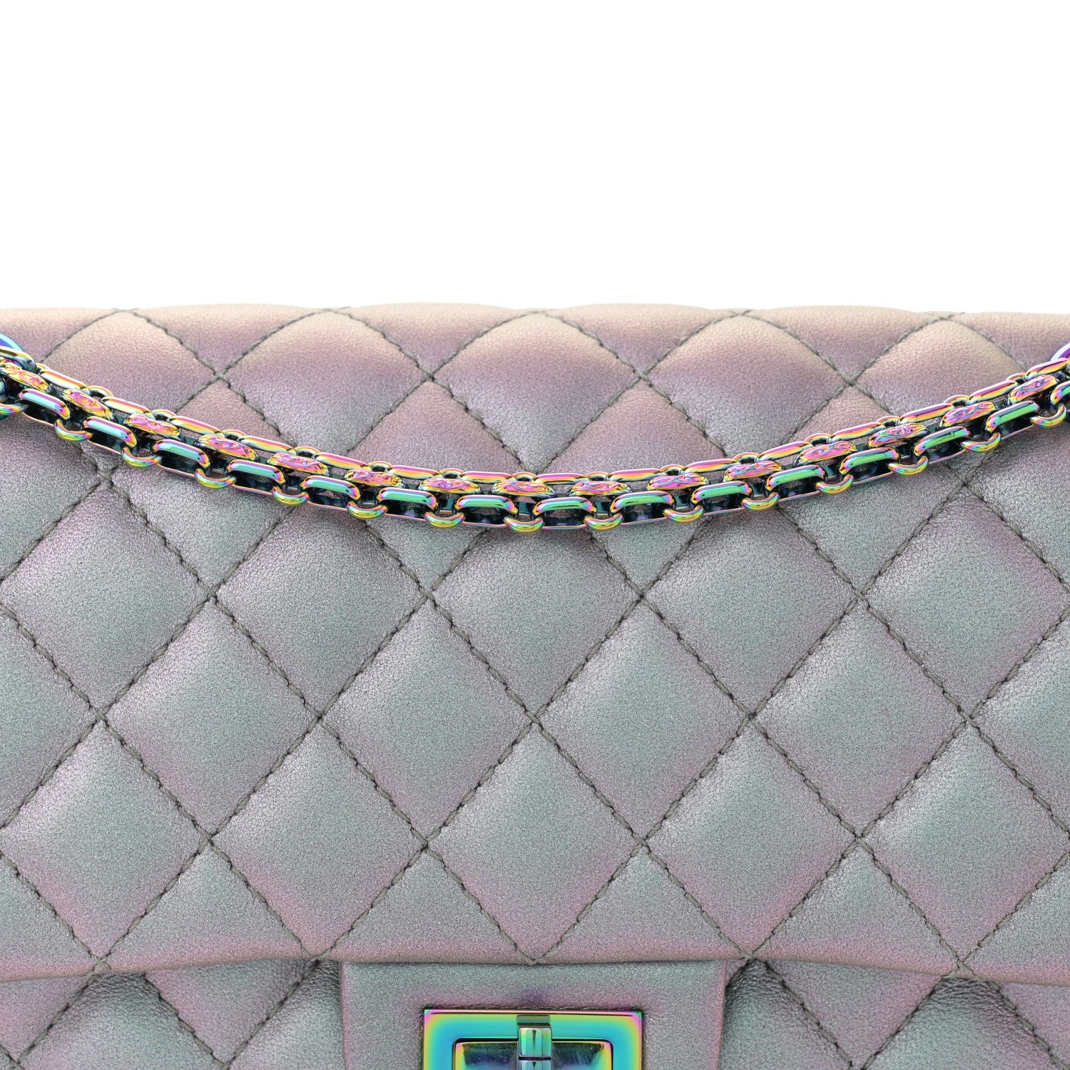 Chanel Iridescent Lambskin Quilted 2.55 Reissue 225 Flap Light Purple 8 of 13