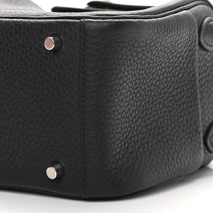 Hermes Taurillon Clemence Mini Lindy 20 Black 16 of 19