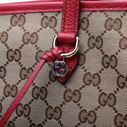 Gucci Monogram Bree Zippered Tote Beige Red 12 of 12
