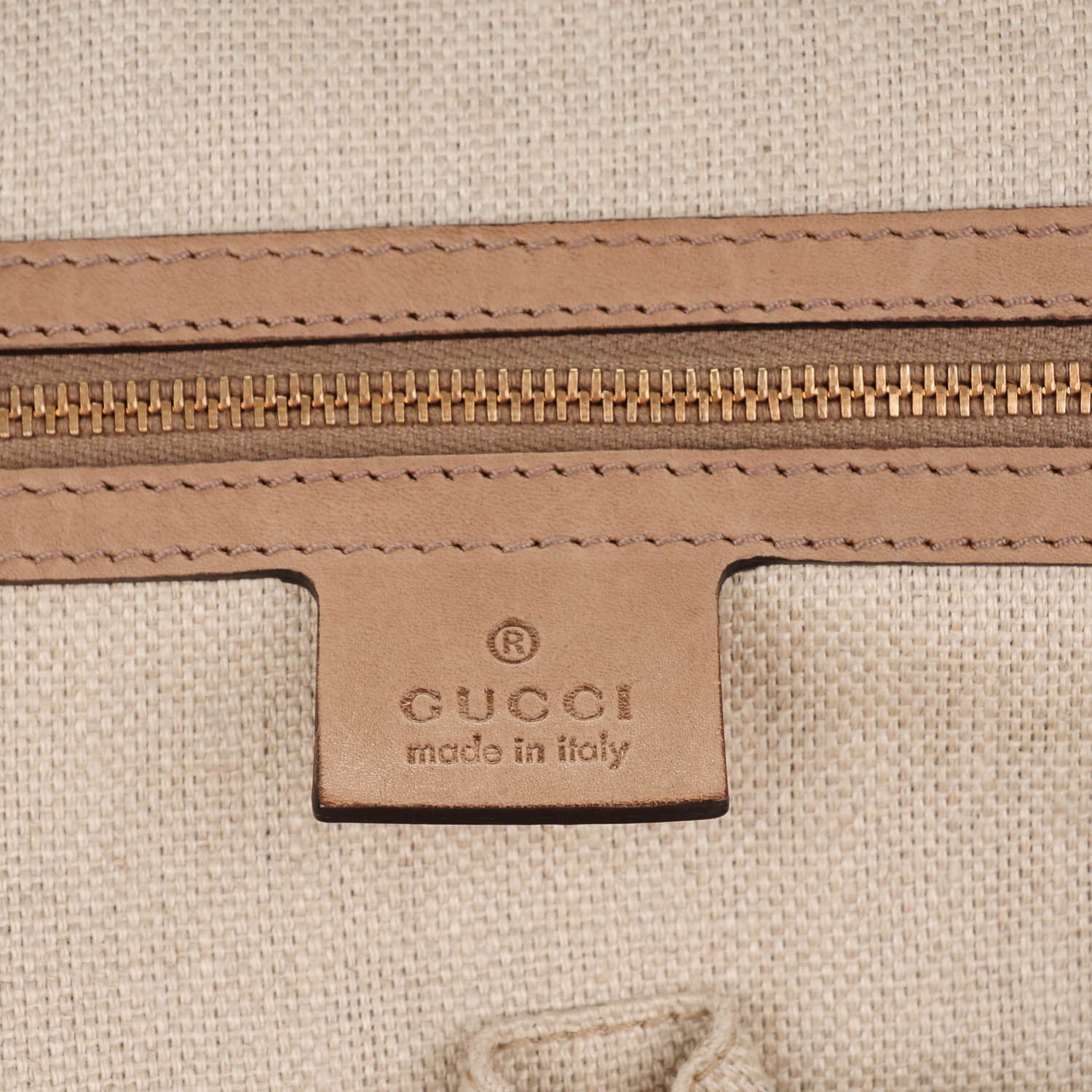 Gucci Leather Handmade Large Top Handle Bag Taupe 6 of 11