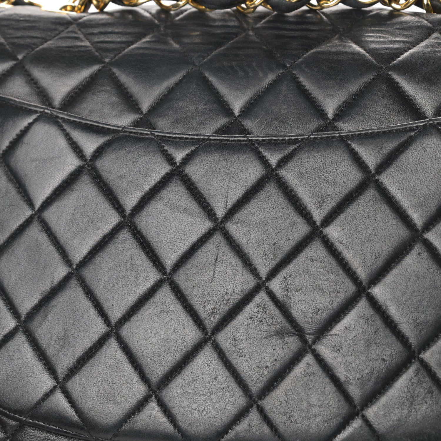 Chanel Lambskin Quilted XL Jumbo Single Flap Black 19 of 19