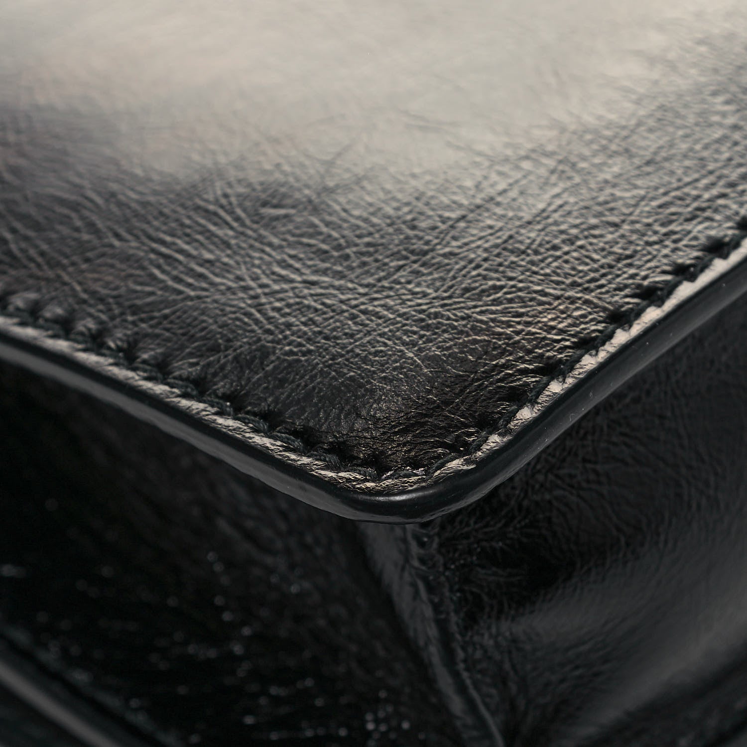Christian Dior Crinkled Patent Lambskin Dio(r)evolution Top Handle Flap Bag Black 11 of 17
