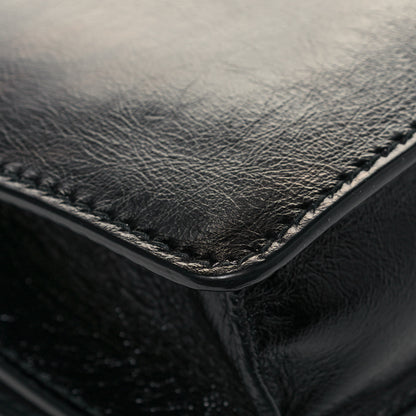 Christian Dior Crinkled Patent Lambskin Dio(r)evolution Top Handle Flap Bag Black 11 of 17